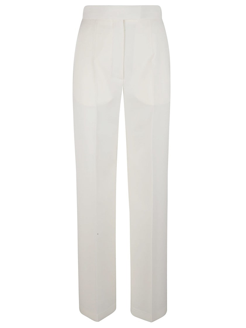 Alexander Mcqueen Tailored White Trousers With Design