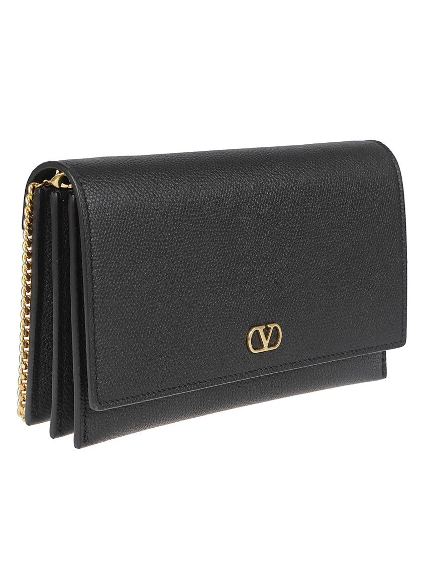 Valentino Garavani Textured Leather Clutch