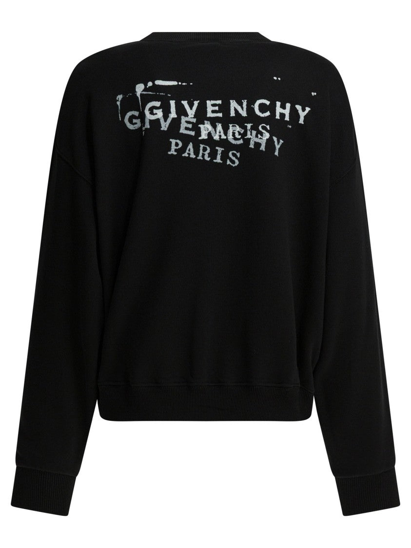 Givenchy Cotton Gauze Oversized Sweatshirt With Givenchy Stamp