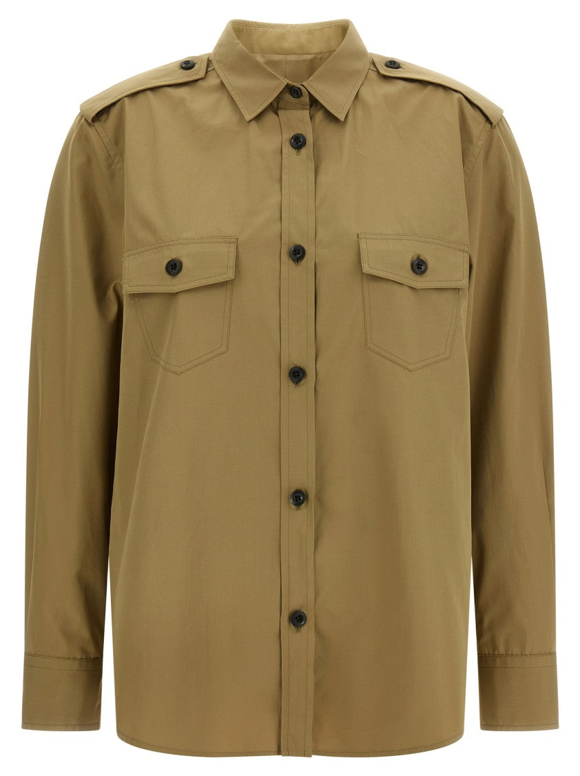 Prada Structured Cotton Poplin Shirt With Flap Pockets