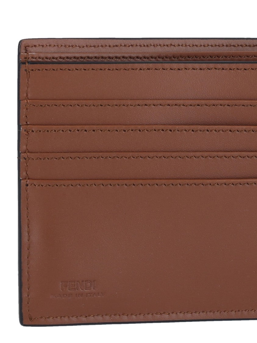Fendi "Squared Ff" Bi-Fold Wallet – Brown
