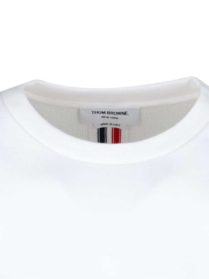 Thom Browne "Loopback Stripe" Pullover – White