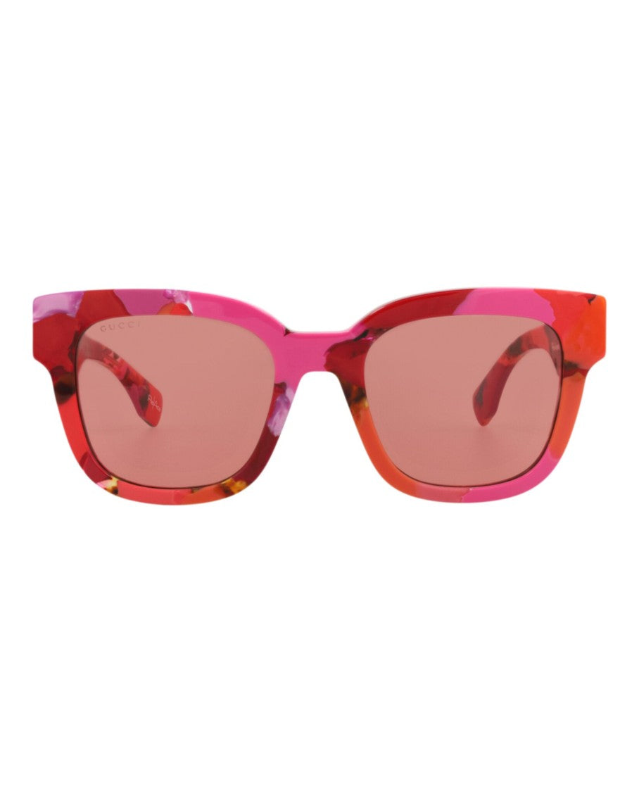 Gucci Square-Frame Recycled Acetate Sunglasses With Vibrant Multicolor Design