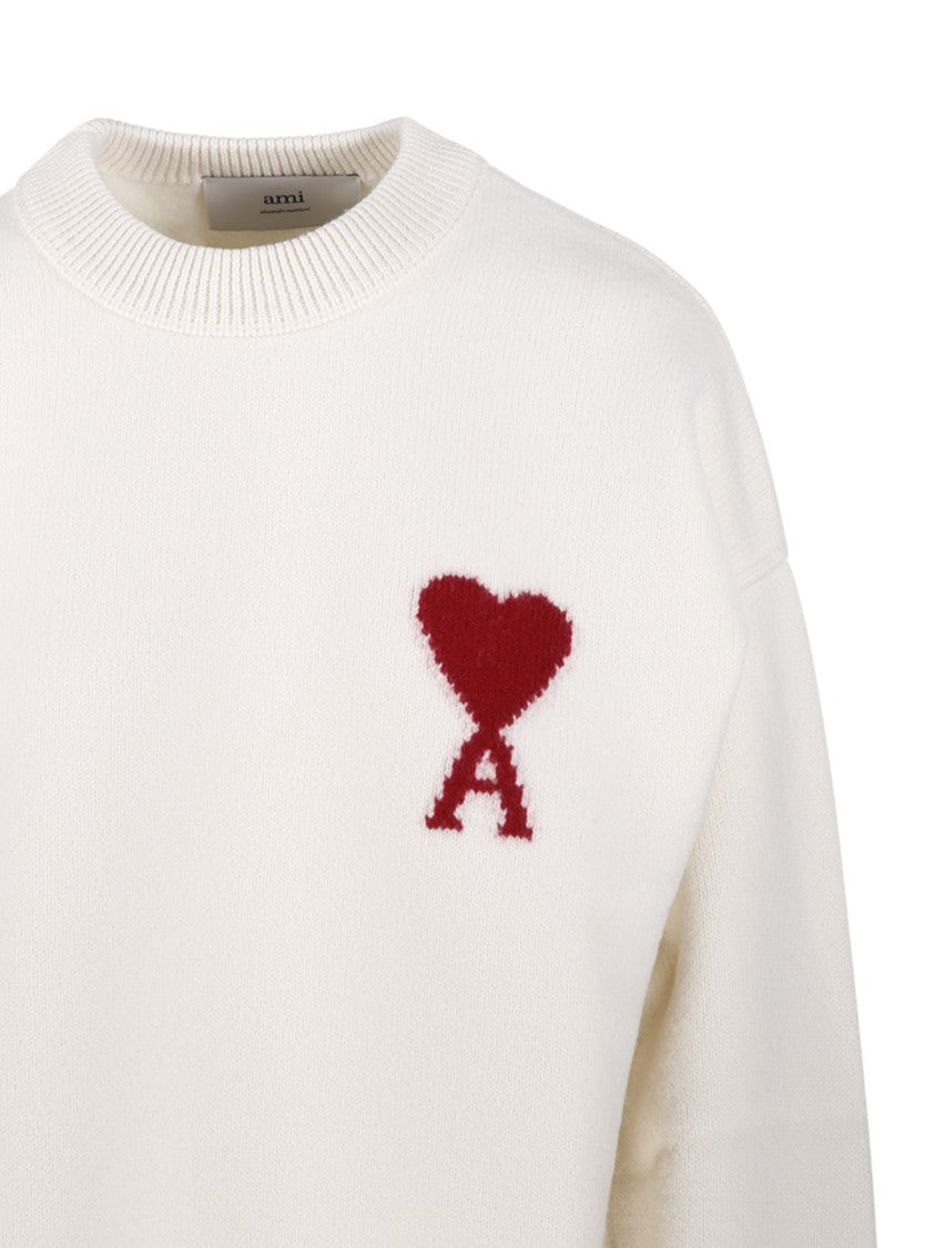 Ami Felted Merino Adc Round Neck Sweater