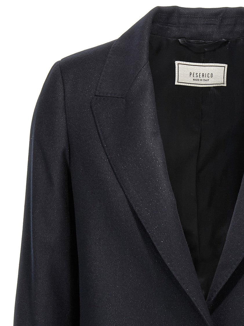 Peserico Lurex Single-Breasted Blazer