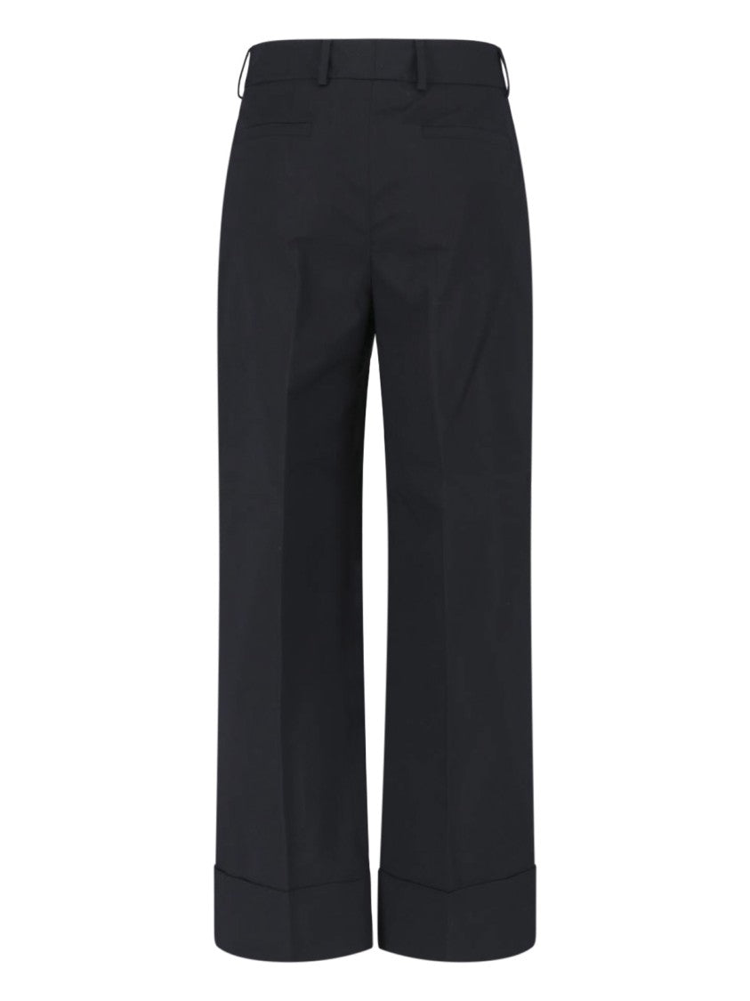 Incotex Black Tailored Straight-Leg Stretch Trousers