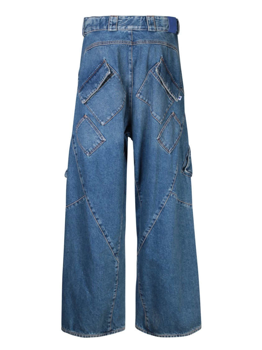 Marcelo Burlon Blue Cargo Jeans