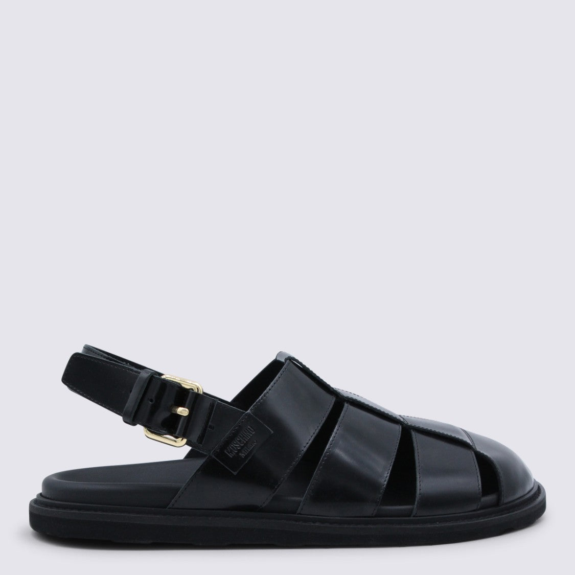 Moschino Black Sandals With Secure Strap
