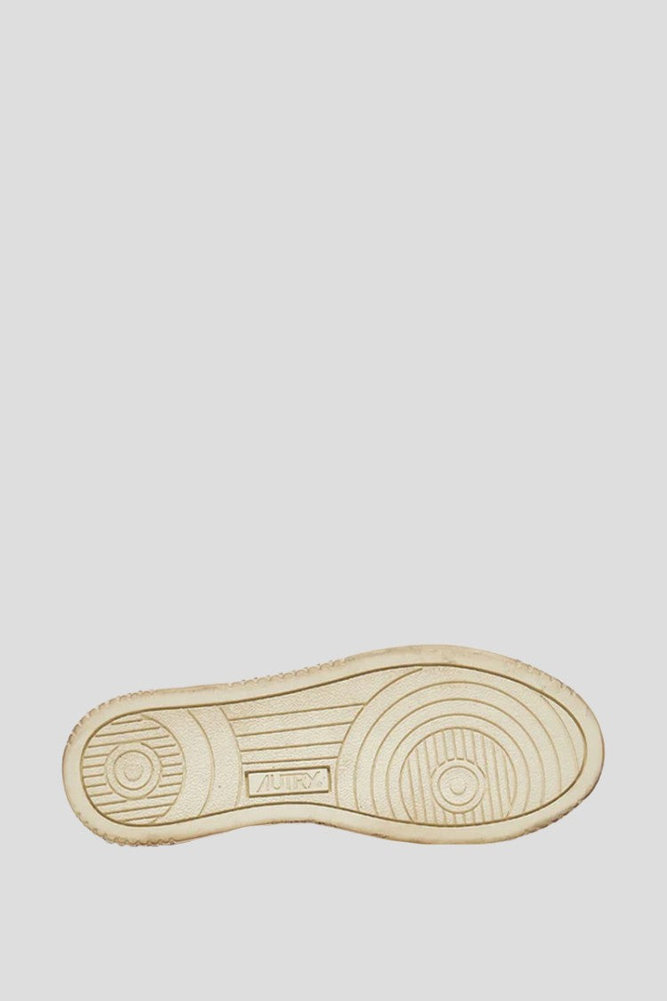 Autry Super Vintage Low Sneaker In White & Blue