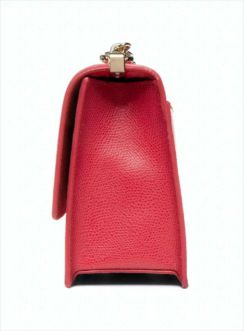 Furla Structured Grained Leather Shoulder Bag