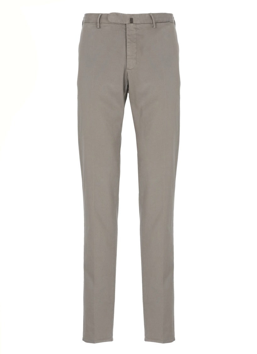 Incotex Tailored Grey Cotton Pants With Versatile Design