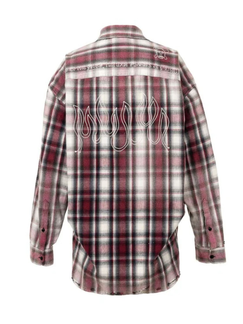 Maison Mihara Yasuhiro Classic Plaid Graphic Print Shirt