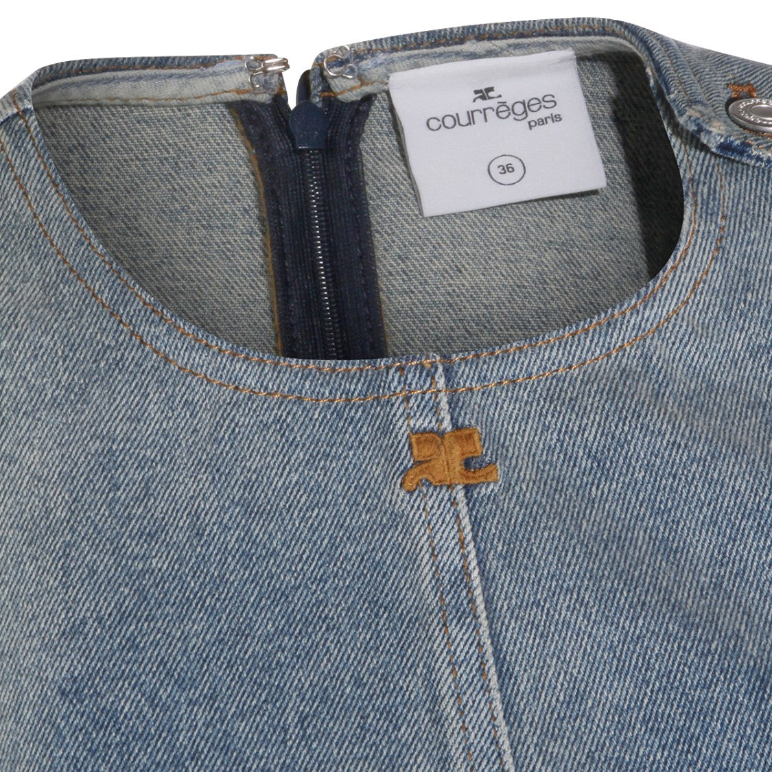 Courrèges A-Line Denim Mini Dress