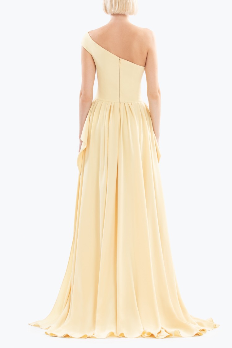 Saiid Kobeisy Long Crepe Embellished Dress