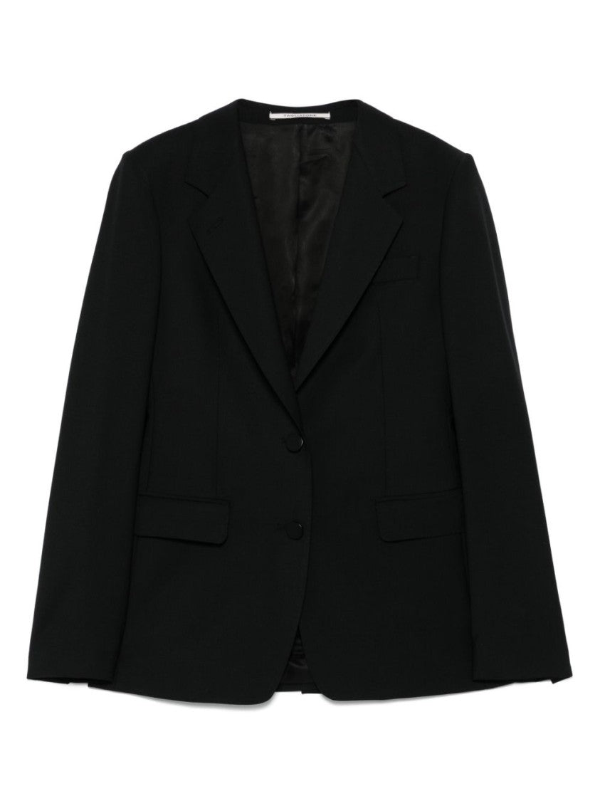 Tagliatore Tailored Black Jacket With Notched Lapel