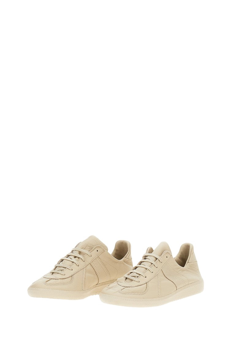 Kaptain Sunshine Beige Ks Unlined Leather Sneakers