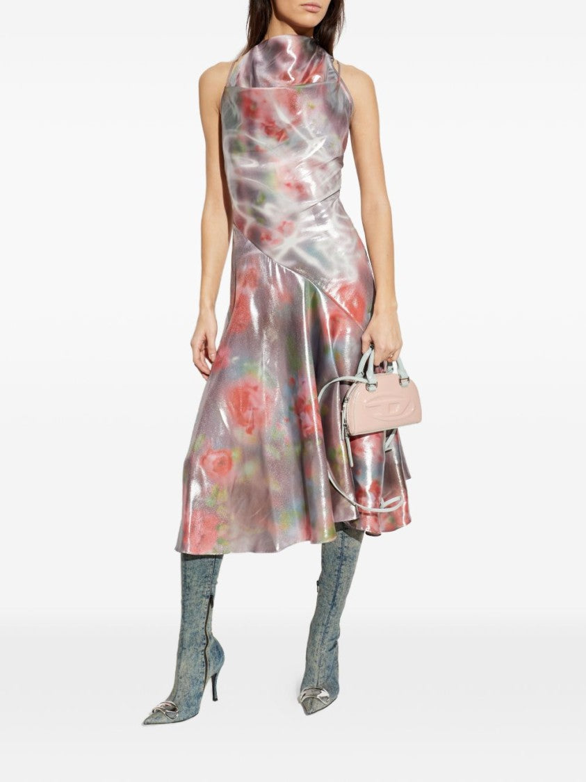 Diesel Multicolour Floral Halter Criss Cross Dress