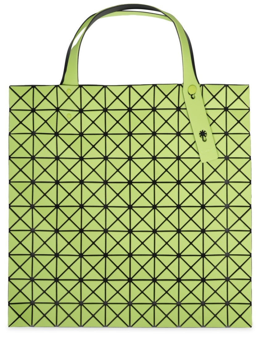 Bao Bao Issey Miyake Geometric Green Shoulder Bag With Glossy Finish
