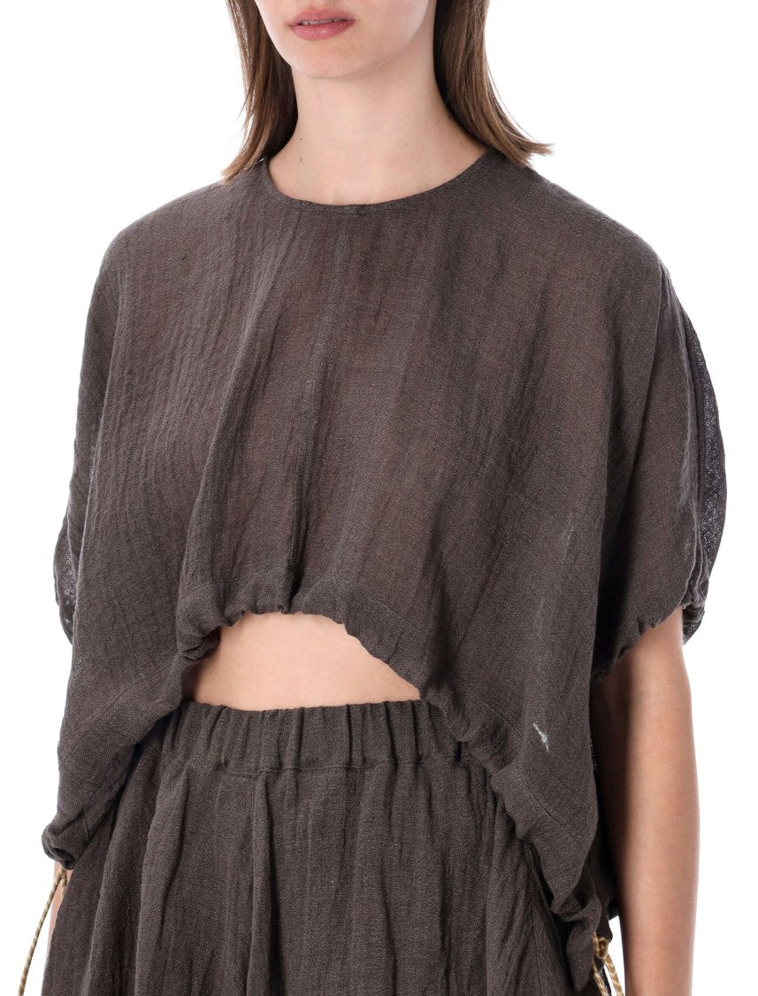 120% Lino Short-Sleeved Shirt Shorts Set
