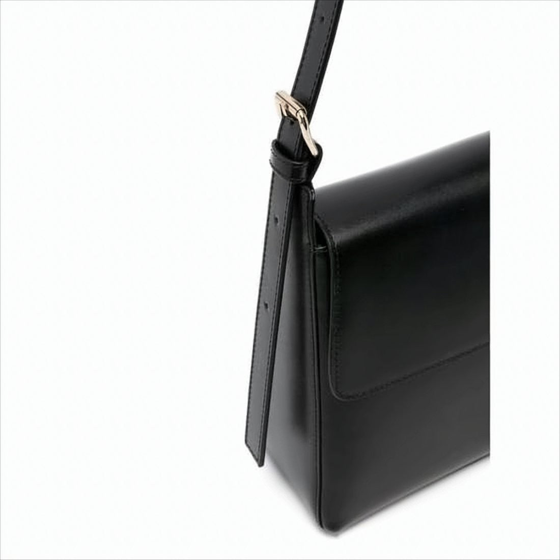 A.P.C. Structured Shoulder Bag With Flap Closure