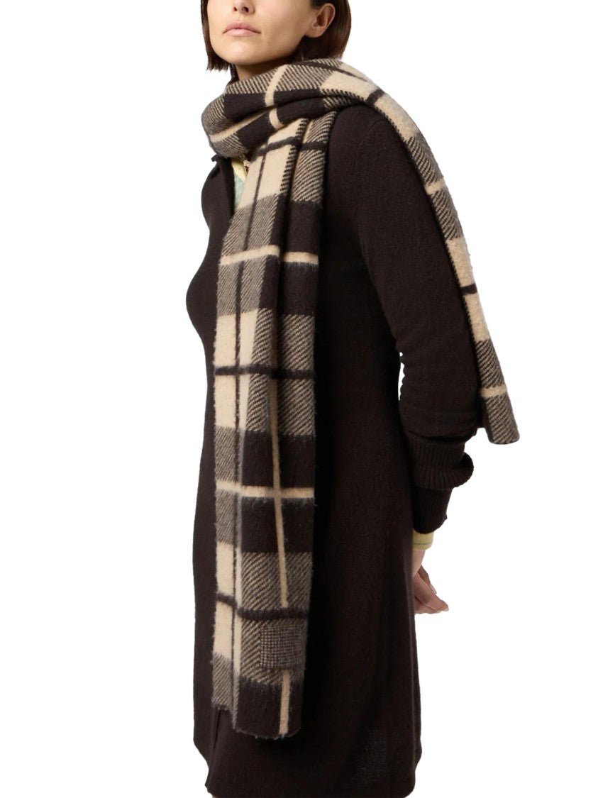 Guest In Residence Plaid Big Scarf With Neatly Finished Edges