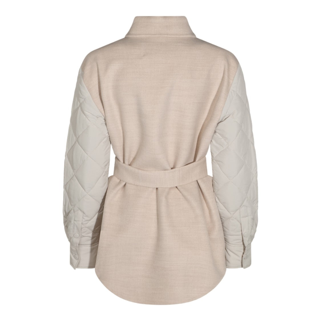 Fabiana Filippi Quilted Coat With Classic Collar And Signature Belt