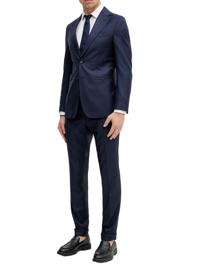 Hugo Boss Blue Tailored Slim Two-Piece Wool Suit