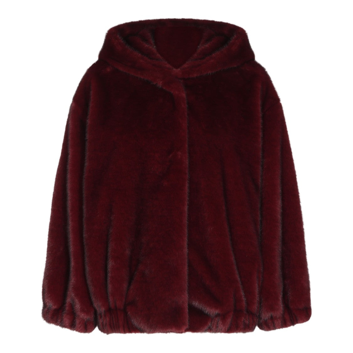 Antonelli Firenze Plush Hooded Elasticated Faux Fur Coat