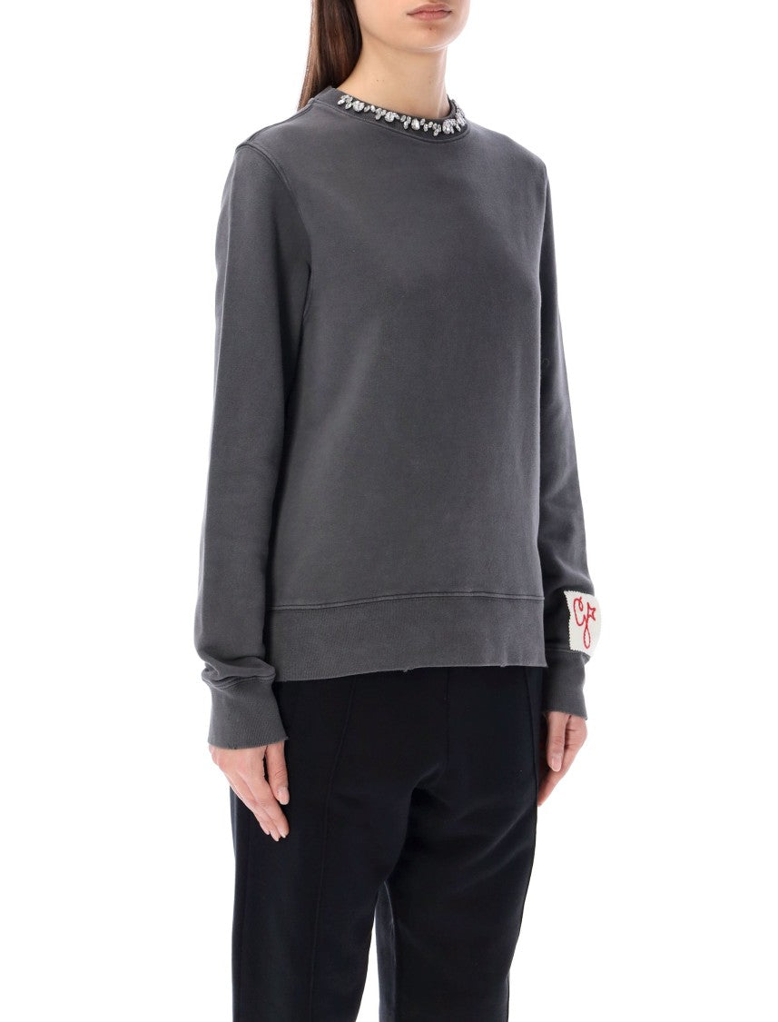Golden Goose Fleece Strass Collar Sweatshirt