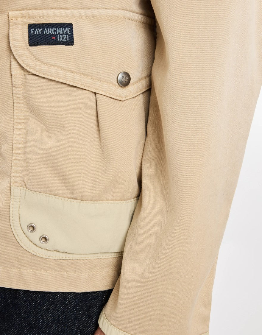 Fay Boxy Beige Utility Jacket