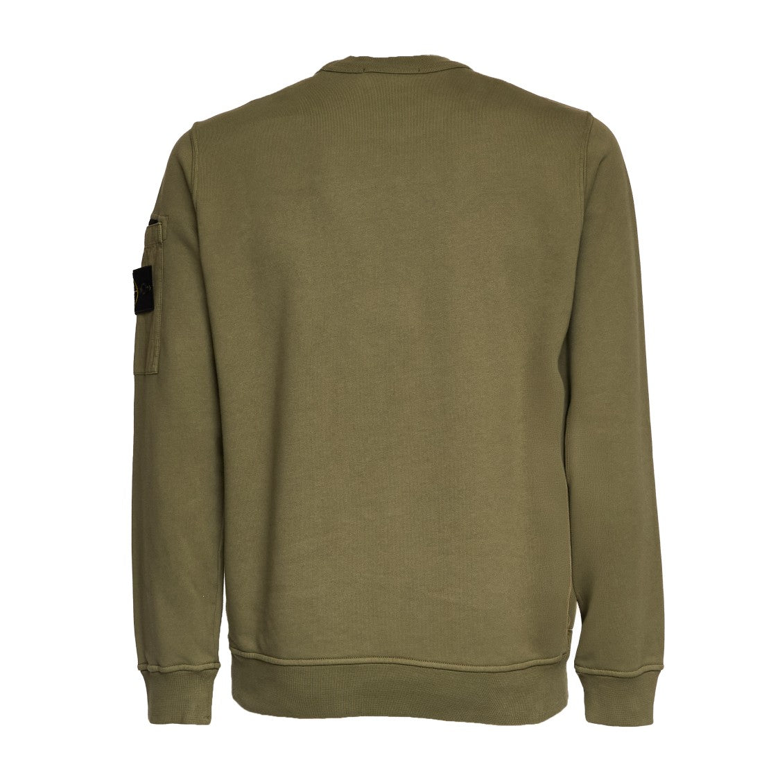 Stone Island Ripstop Pocket Cotton Fleece Crewneck Sweatshirt