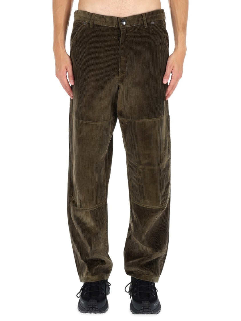 Moncler Relaxed Fit Ribbed Corduroy Pants With Multiple Pockets