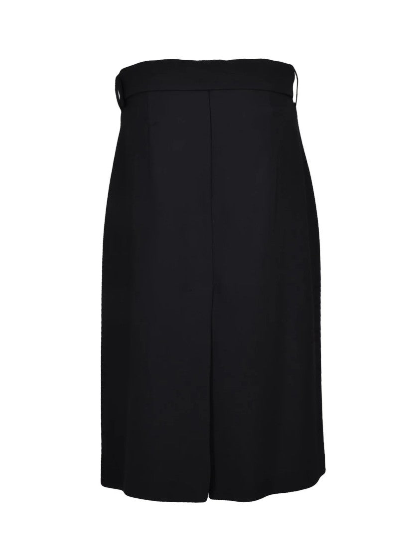 P.A.R.O.S.H. Black Viscose Elastane Women's Flared Skirt