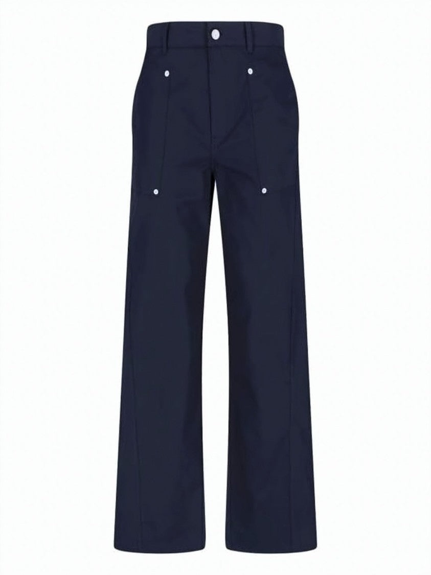 Paloma Wool Wide-Leg Blue Cotton Trousers With Structured Design