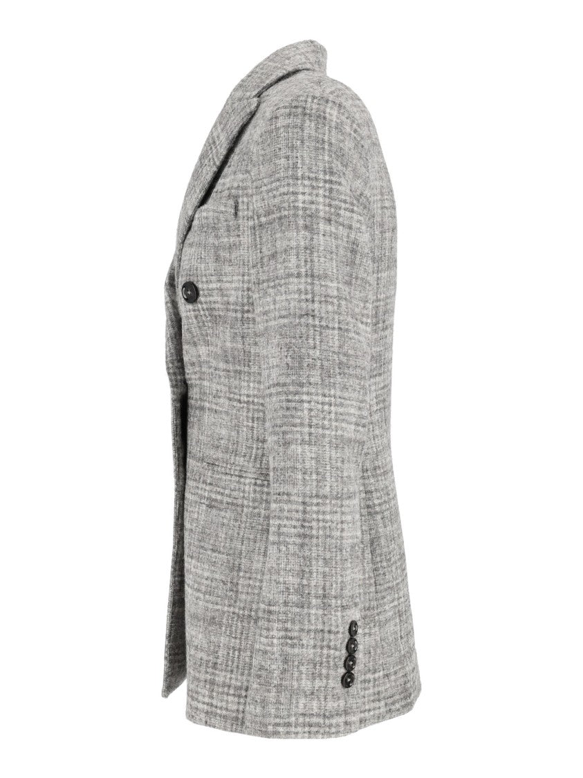 Circolo 1901 Checkered Double-Breasted Blazer