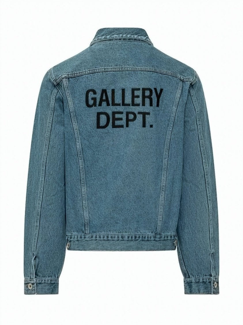 Gallery Dept. Washed Denim Jacket With Bold Back Embroidery
