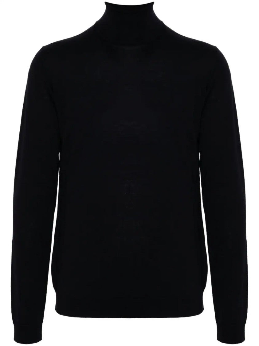 Roberto Collina Navy Turtleneck Sweater