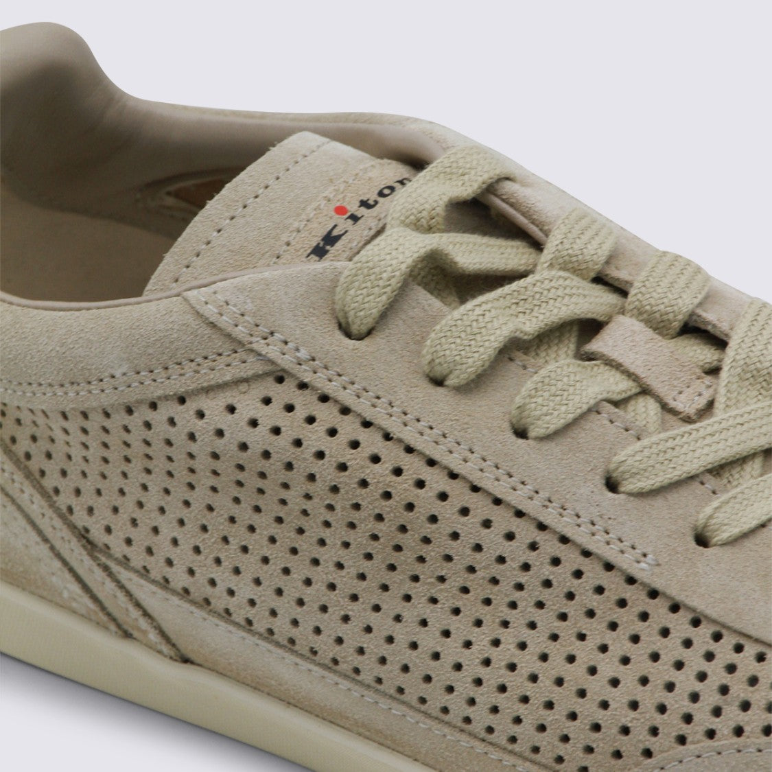 Kiton Low-Top Perforated Sneakers With Subtle Accents