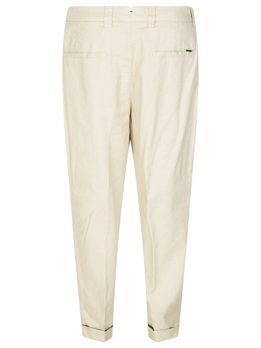 Berwich Linen Blend Overfit Pleated Pants