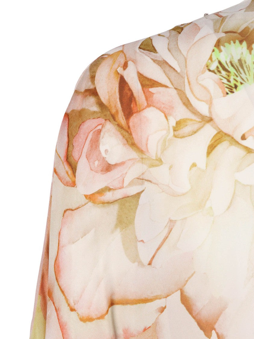 Clips Asymmetrical Floral Embroidered Tunic