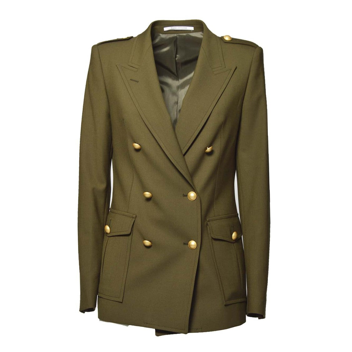 Tagliatore Heather Jacket In Military Green Wool Twill