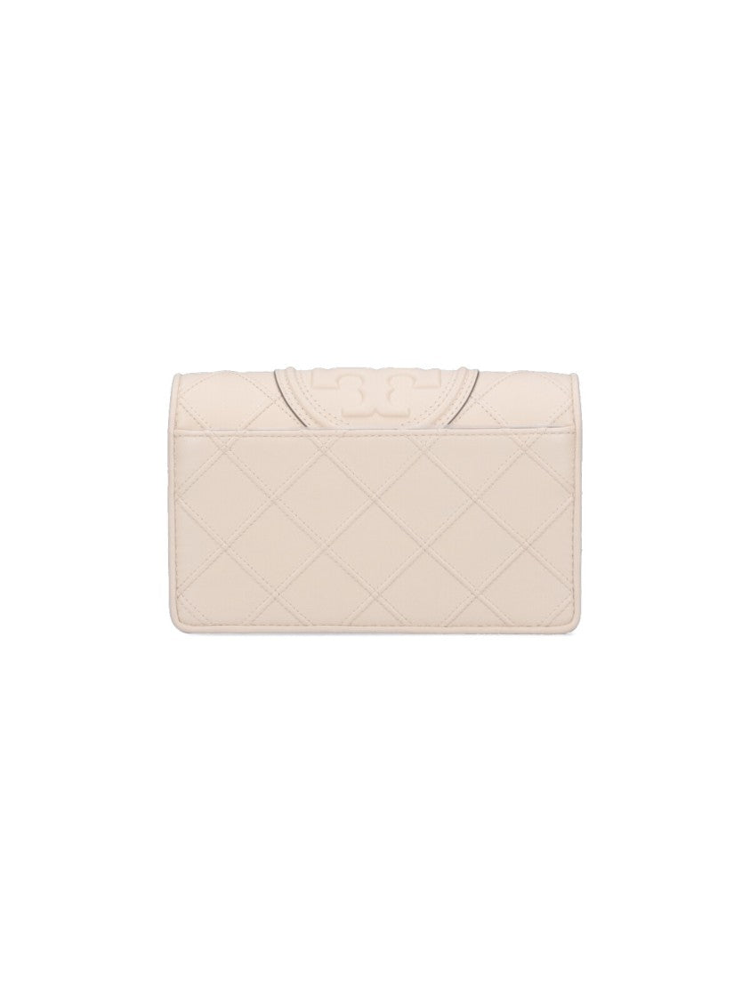Tory Burch Fleming' Chain Wallet – Ivory