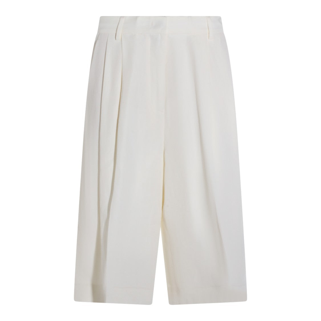 Fabiana Filippi Tailored White Shorts With Front Pleats