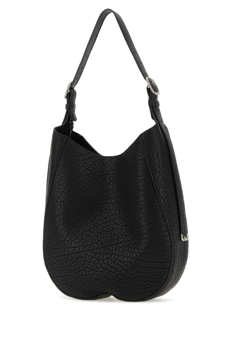 Burberry Black Leather Medium Chess Shoulder Bag