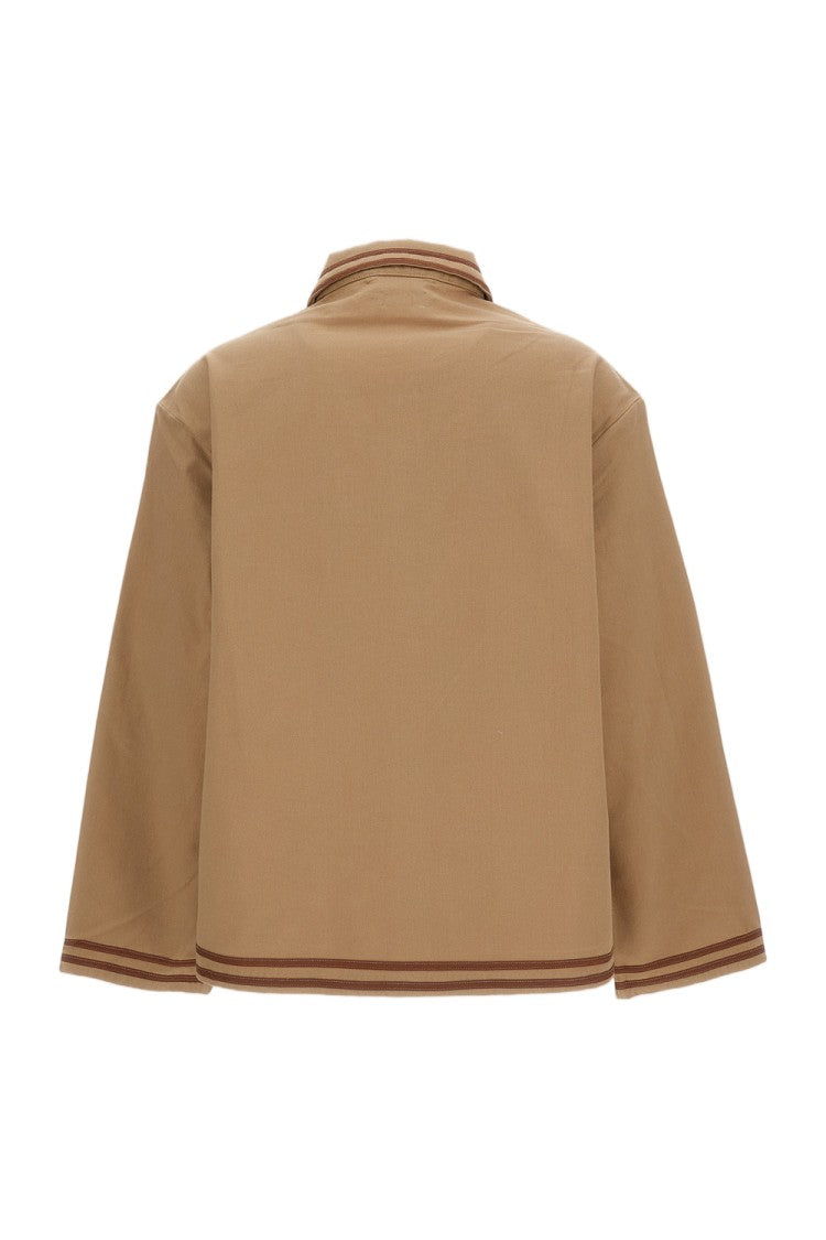 Bode New York Brown Canteen Cotton Overshirt