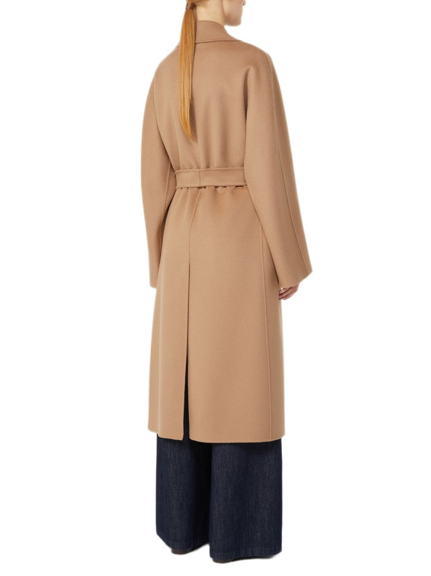 Max Mara Double-Breasted Long Coat With Matching Belt