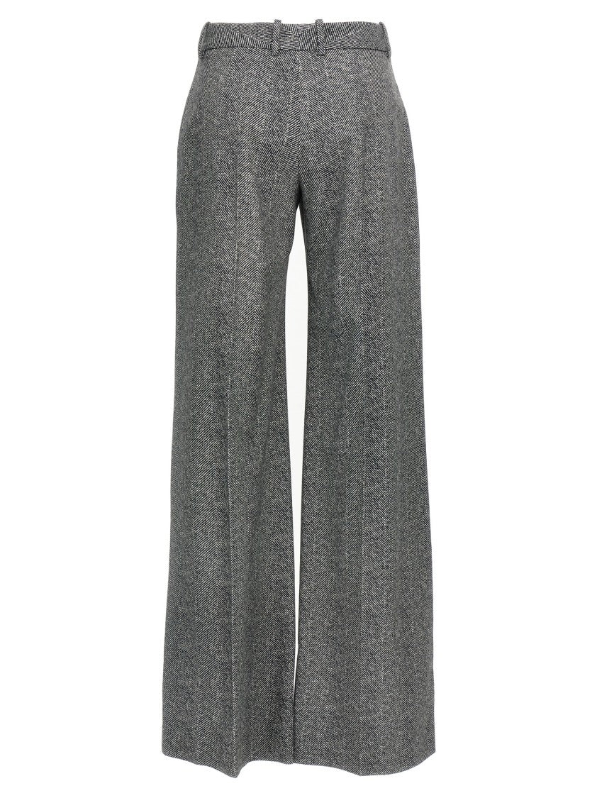 Ermanno Scervino Herringbone Patterned Viscose Trousers
