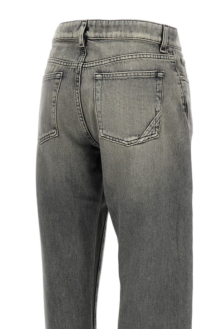 3X1 Mid-Rise Gray Jeans With Classic Five-Pocket Design