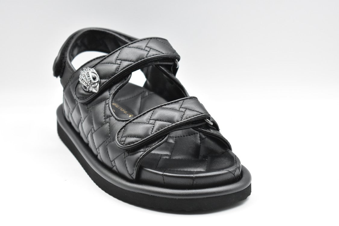 Kurt Geiger Quilted Black Flat Shoes With Minimalist Silhouette