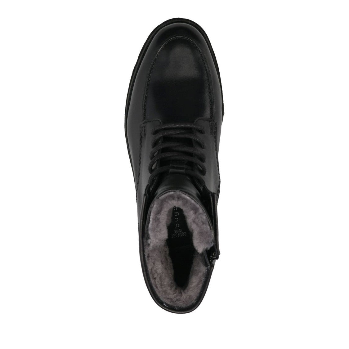 Bugatti Black Marc Fur-Lined Leather Boots